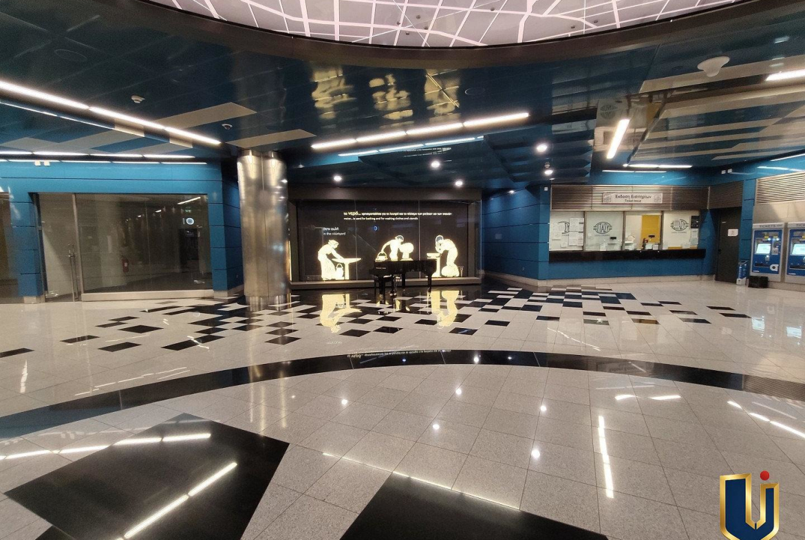 Interior of the Municipal Theatre Metro station in Piraeus near commercial property 150-1017