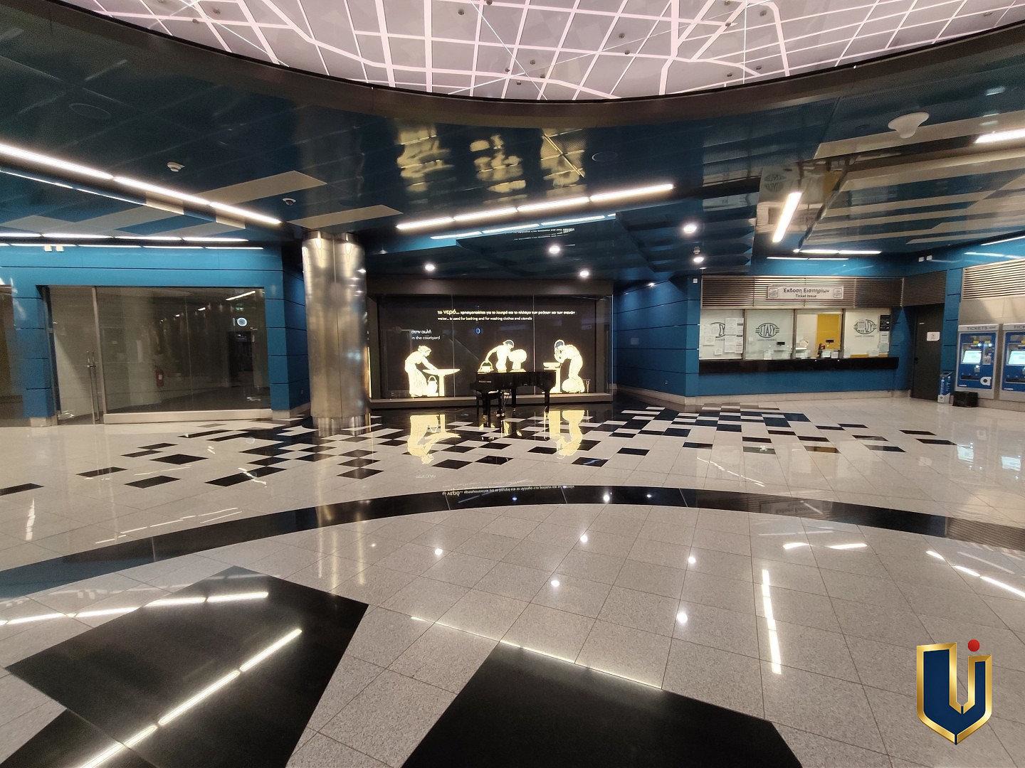 Interior of the Municipal Theatre Metro station in Piraeus near commercial property 150-1017